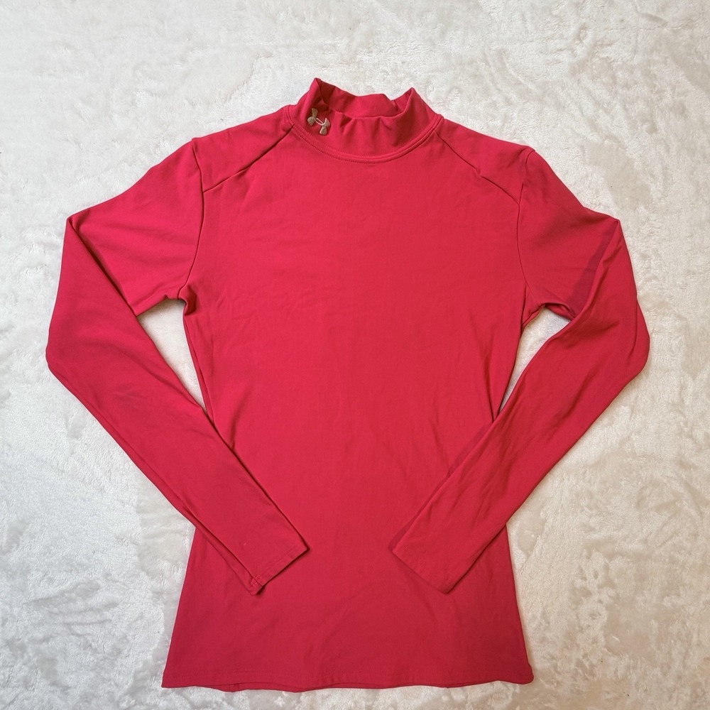Under‎ Armour Women's Bright pink
Long Sleeve Mock Neck Top athletic top,
Medium